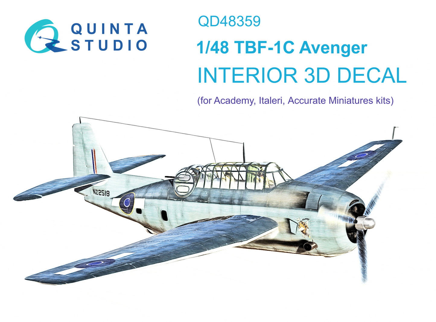 Quinta Studio QD48359 1:48 TBF-1 Avenger 3D Interior Decal