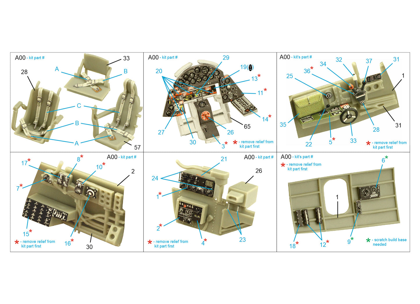 Quinta Studio QD48359 1:48 TBF-1 Avenger 3D Interior Decal