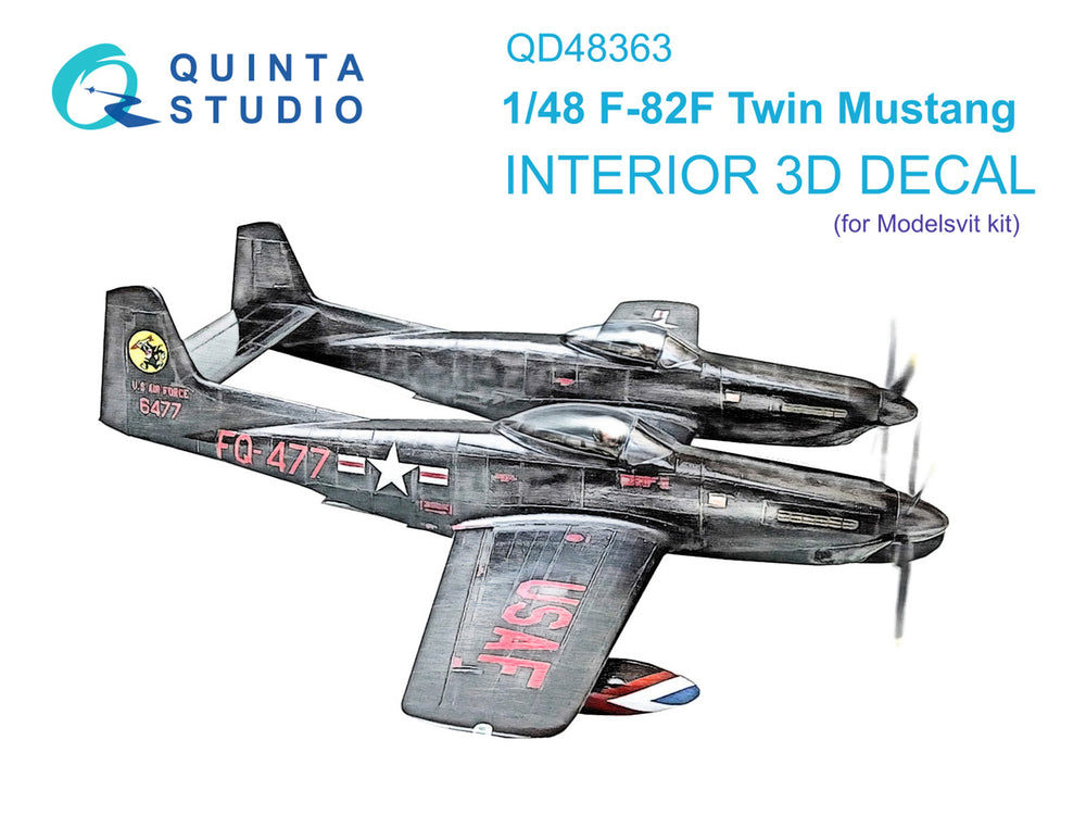 Quinta Studio QD48363 1:48 F-82F Twin Mustang 3D Interior Decal