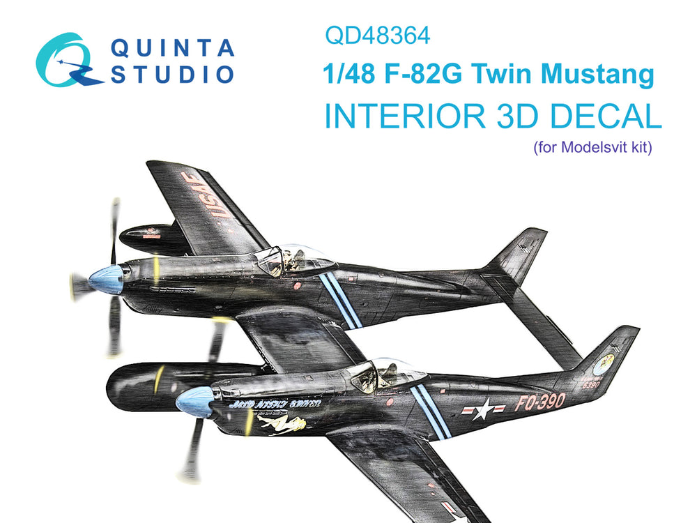 Quinta Studio QD48364 1:48 F-82G Twin Mustang 3D Interior Decal