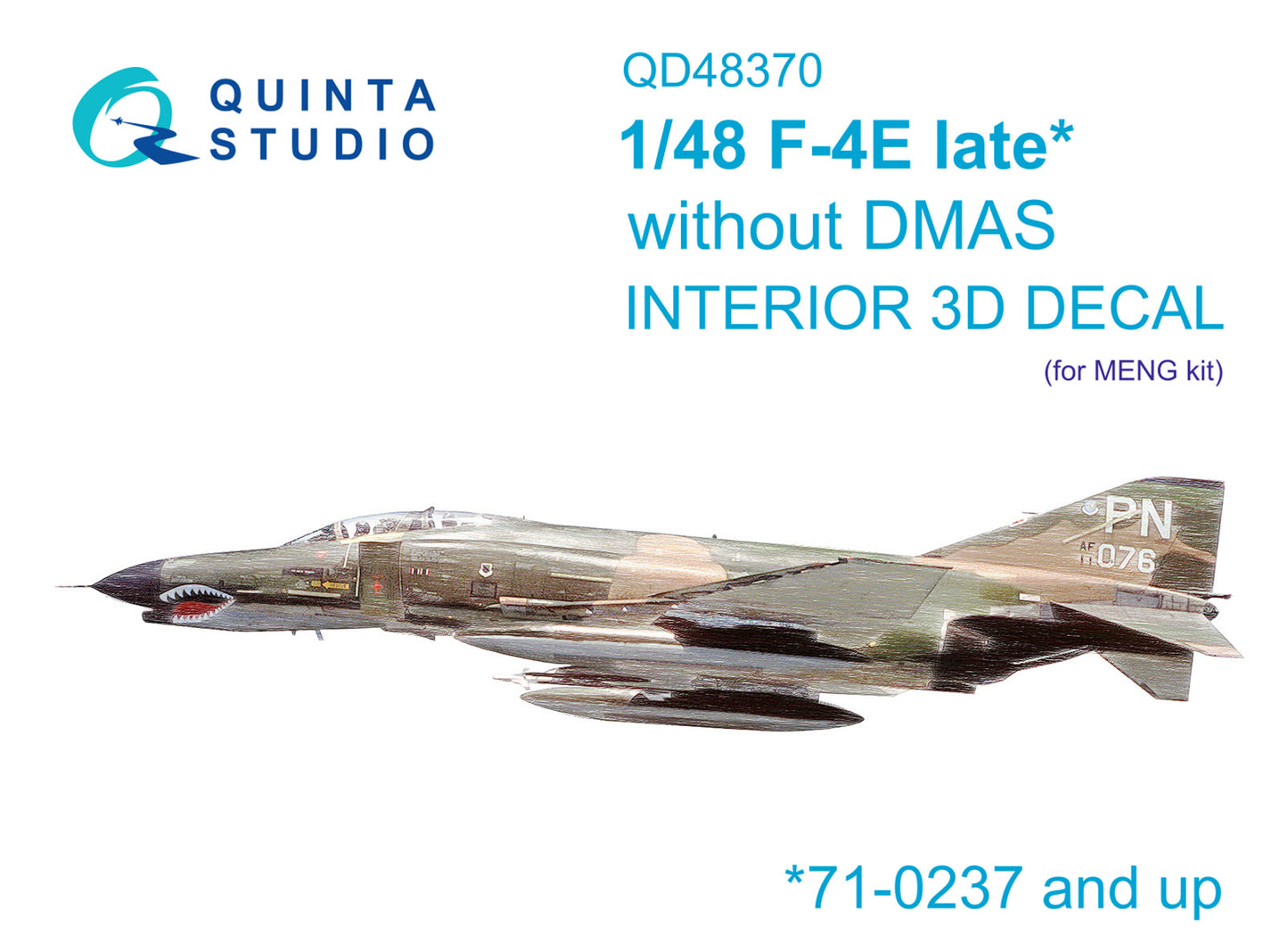 Quinta Studio QD48370 1:48 F-4E Phantom Late No DMAS 3D Interior