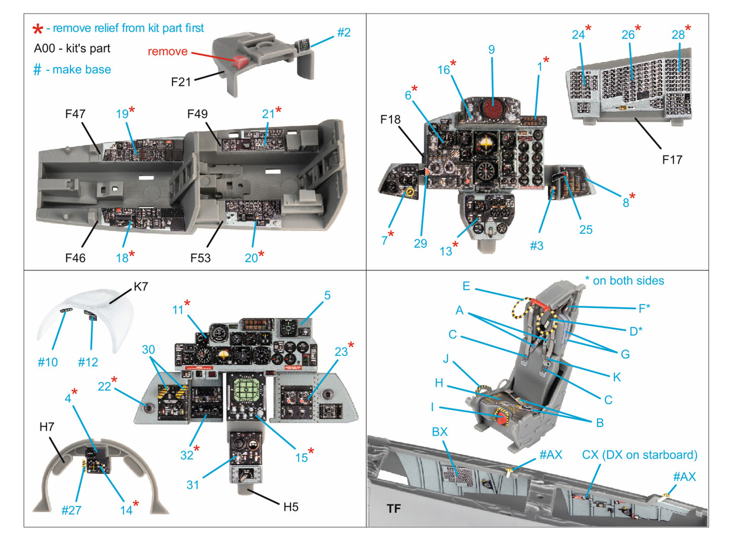Quinta Studio QD48370 1:48 F-4E Phantom Late No DMAS 3D Interior
