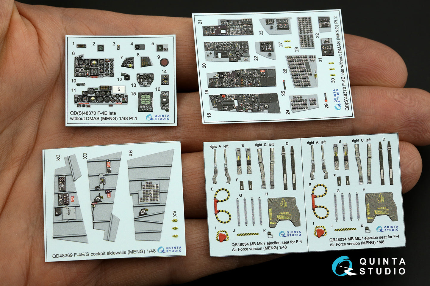 Quinta Studio QD48370 1:48 F-4E Phantom Late No DMAS 3D Interior