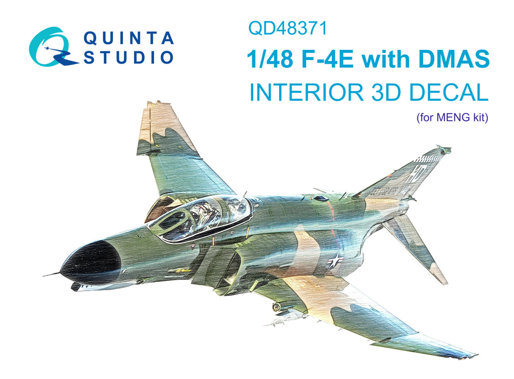 Quinta Studio QD48371 1:48 F-4E Phantom with DMAS 3D Interior Decal