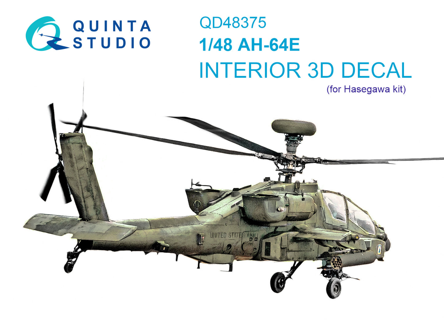 Quinta Studio QD48375 1:48 AH-64E Apache 3D Interior Decal