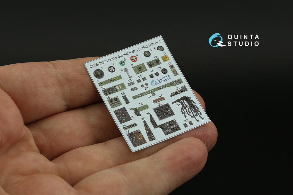 Quinta Studio QD48378 1:48 Blenheim Mk.I 3D Interior Decal