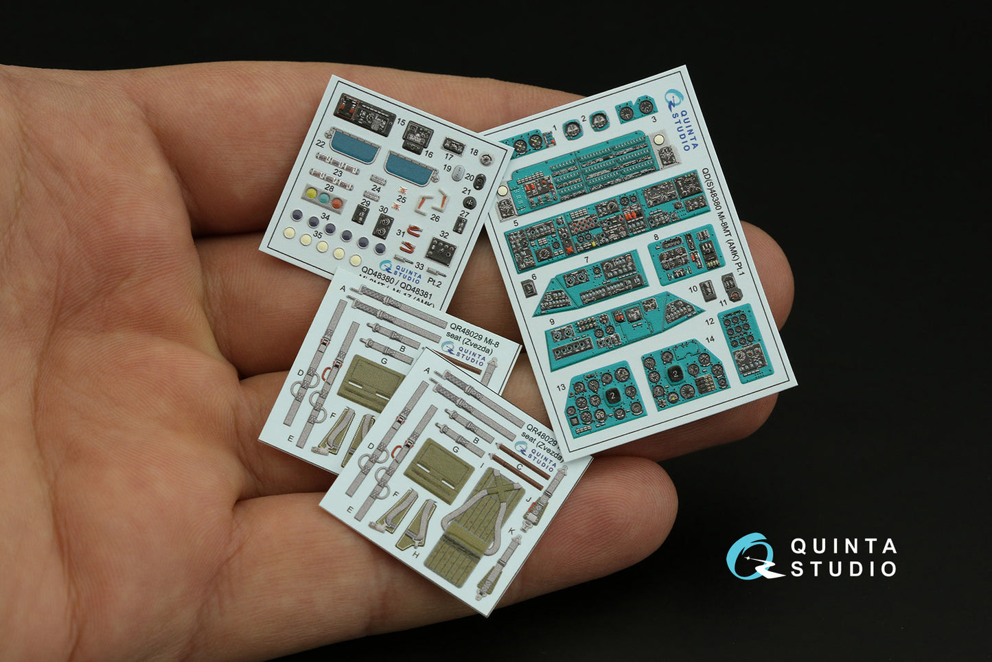 Quinta Studio QD48380 1:48 Mil Mi-8MT 3D-Printed Interior Decals