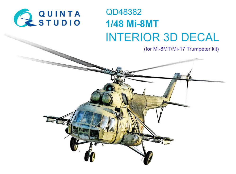 Quinta Studio QD48382 1:48 Mil Mi-8MT 3D-Printed Interior Decals