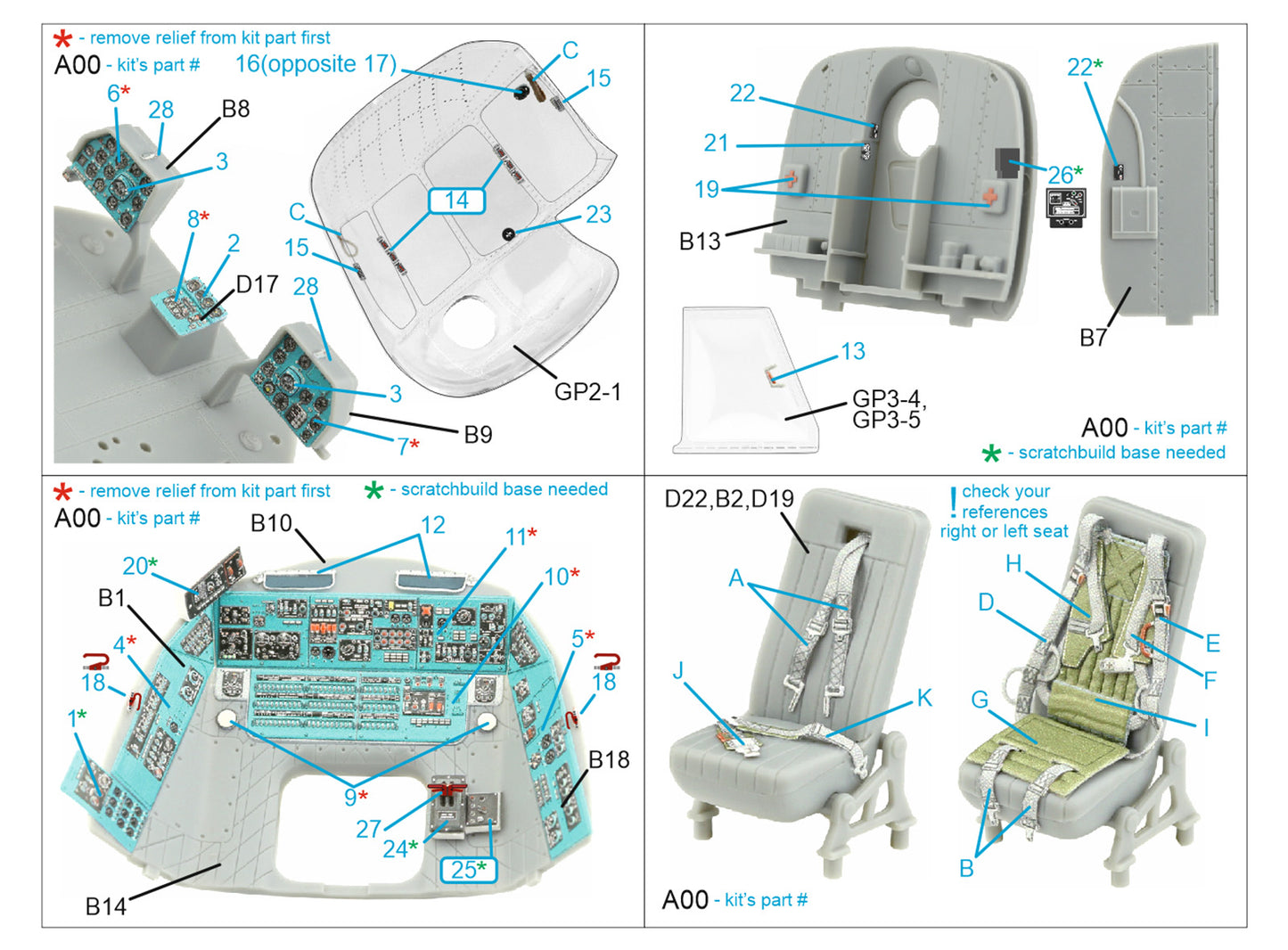 Quinta Studio QD48382 1:48 Mil Mi-8MT 3D-Printed Interior Decals