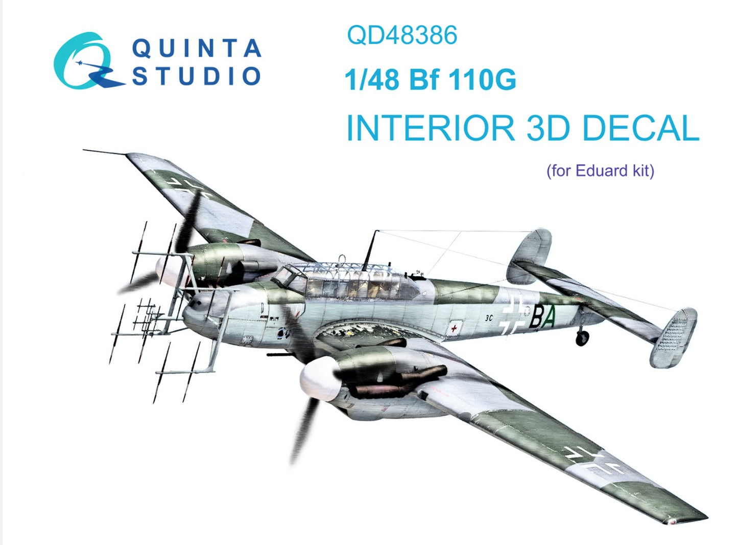 Quinta Studio QD48386 1:48 Bf-110G-4 3D Interior Decal