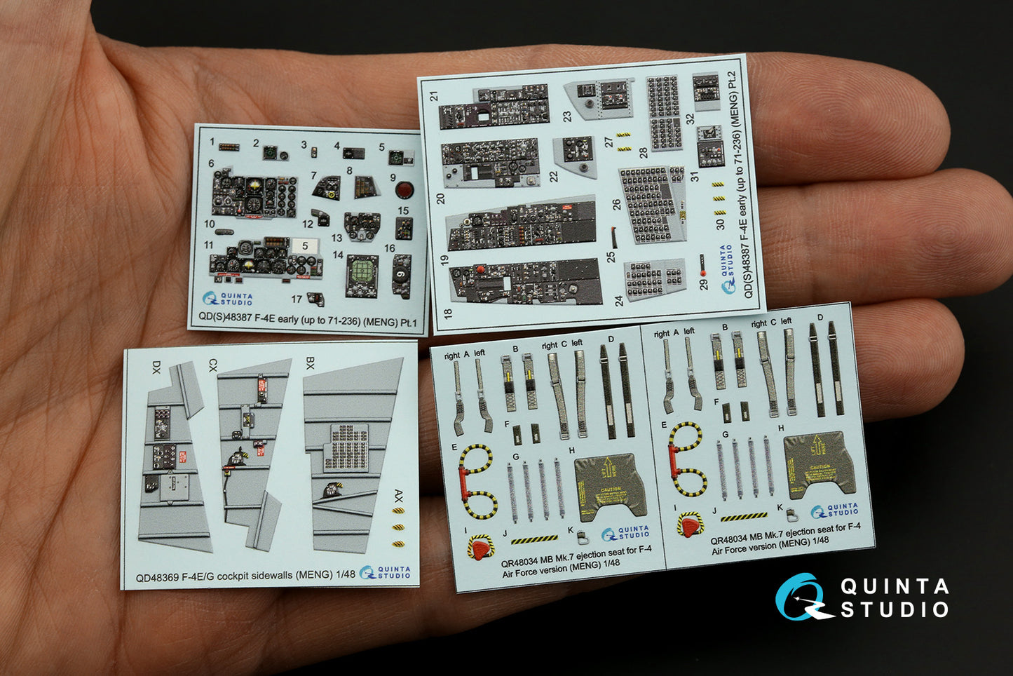Quinta Studio QD48387 1:48 F-4E Phantom Early Slatted 3D Interior