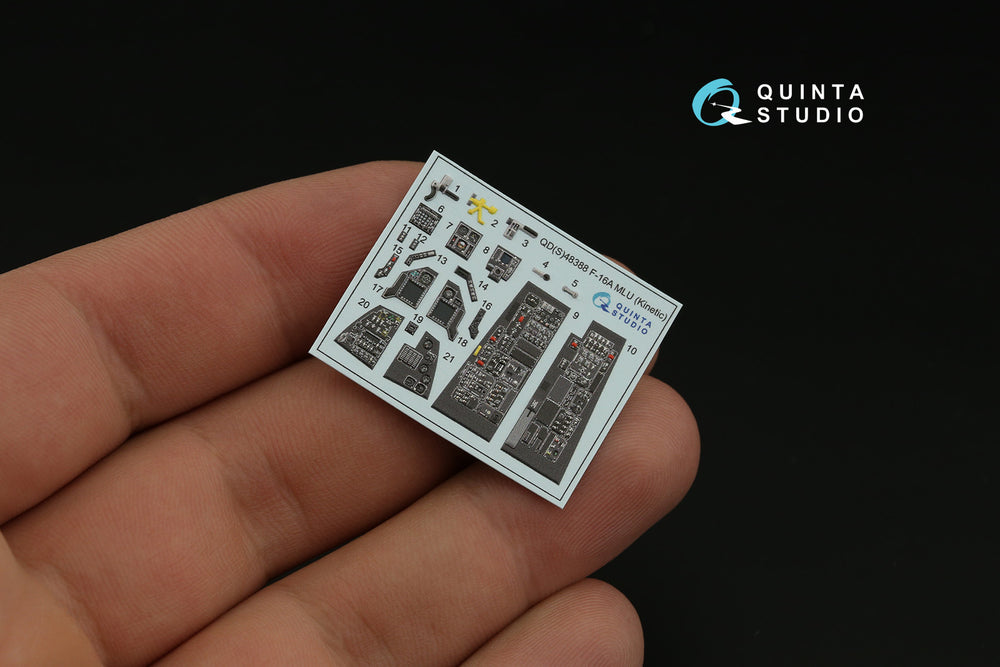 Quinta Studio QD48388 1:48 F-16A MLU 3D Interior Decal