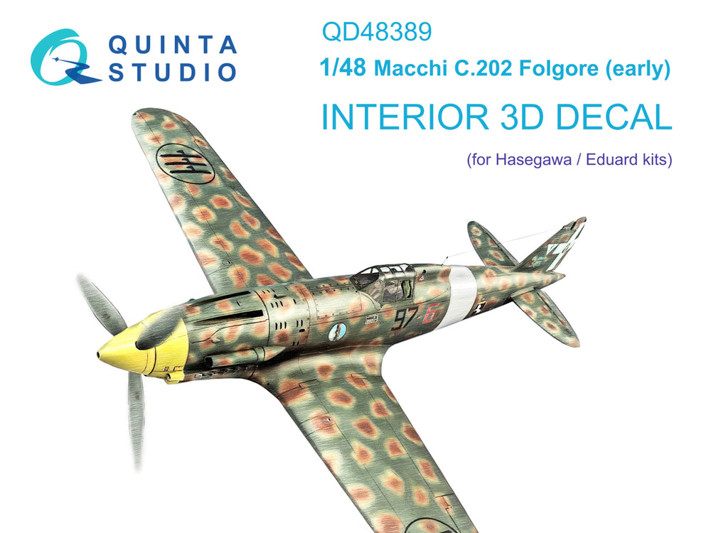 Quinta Studio QD48389 1:48 C.202 Folgore Early 3D Interior Decal