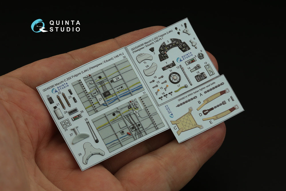 Quinta Studio QD48390 1:48 C.202 Folgore Late 3D Interior Decal
