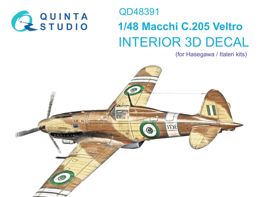 Quinta Studio QD48391 1:48 Macchi C.205 Veltro 3D Interior Decal