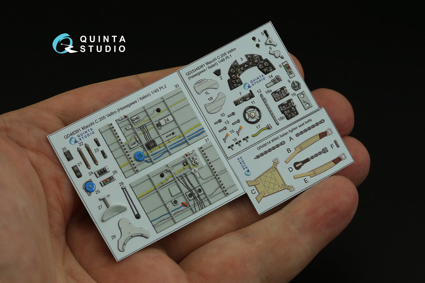 Quinta Studio QD48391 1:48 Macchi C.205 Veltro 3D Interior Decal