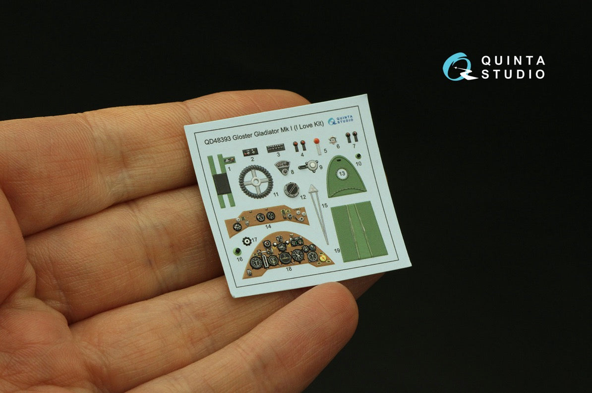 Quinta Studio QD48393 1:48 Gladiator Mk.I 3D Interior Decal