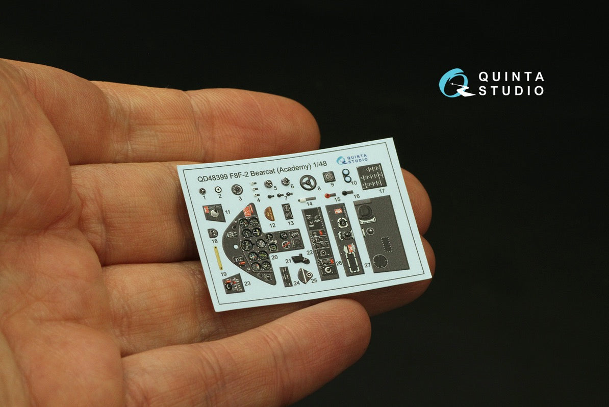 Quinta Studio QD48399 1:48 F8F-2 Bearcat 3D Interior Decal