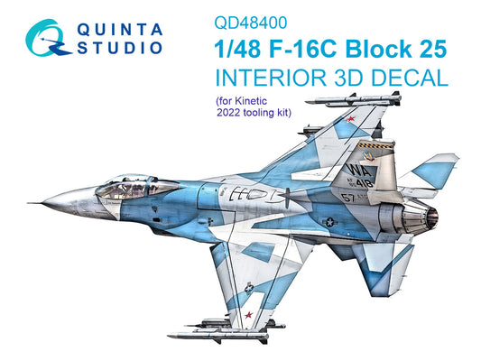 Quinta Studio QD48400 1:48 F-16C Block 25 3D Interior Decal