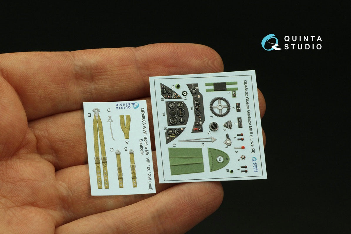 Quinta Studio QD48402 1:48 Gladiator Mk.II 3D Interior Decal