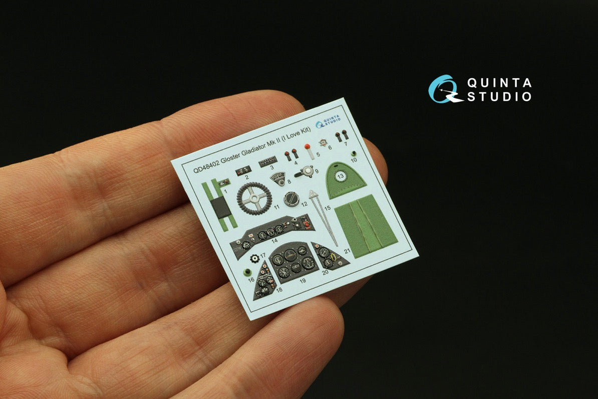 Quinta Studio QD48402 1:48 Gladiator Mk.II 3D Interior Decal