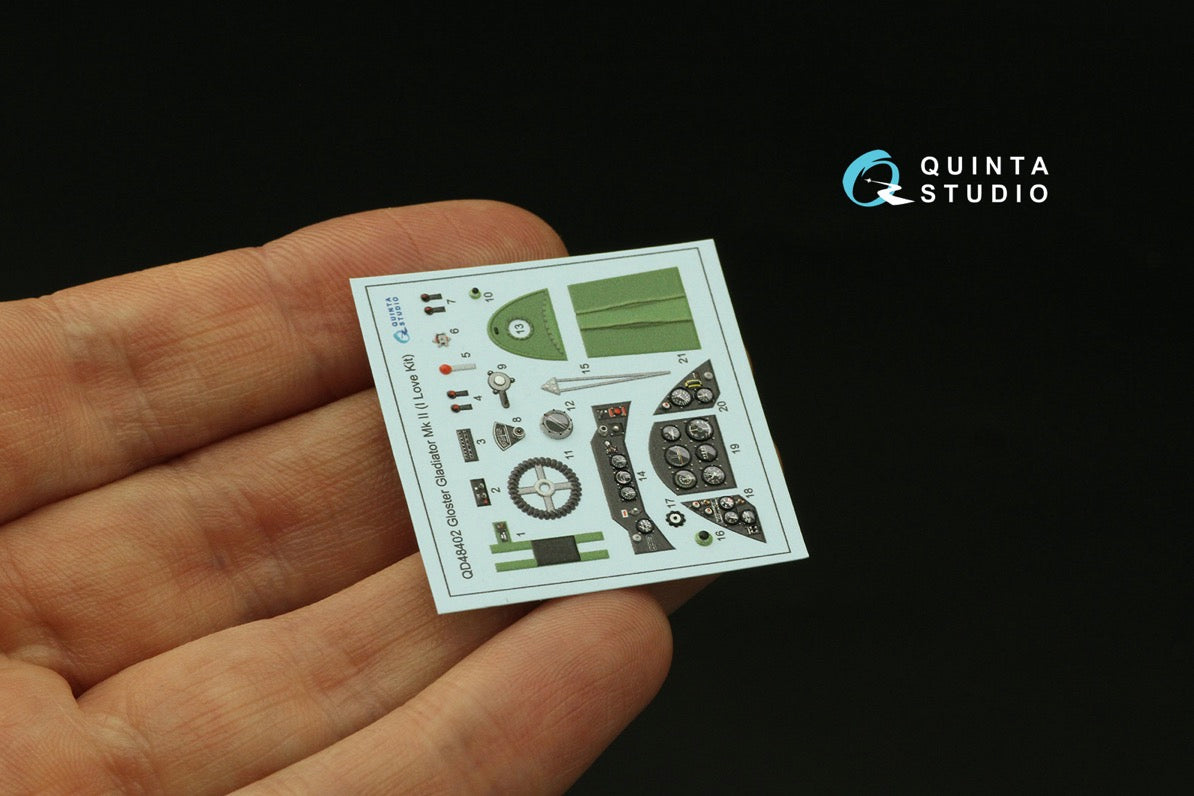 Quinta Studio QD48402 1:48 Gladiator Mk.II 3D Interior Decal