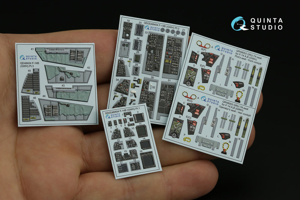 Quinta Studio QD48404 1:48 Grumman F-14B 3D-Printed Interior Decals