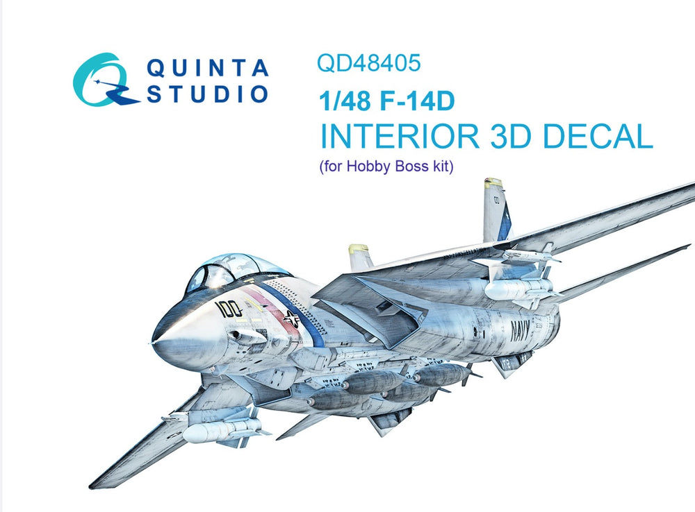 Quinta Studio QD48405 1:48 F-14D Tomcat 3D Interior Decal