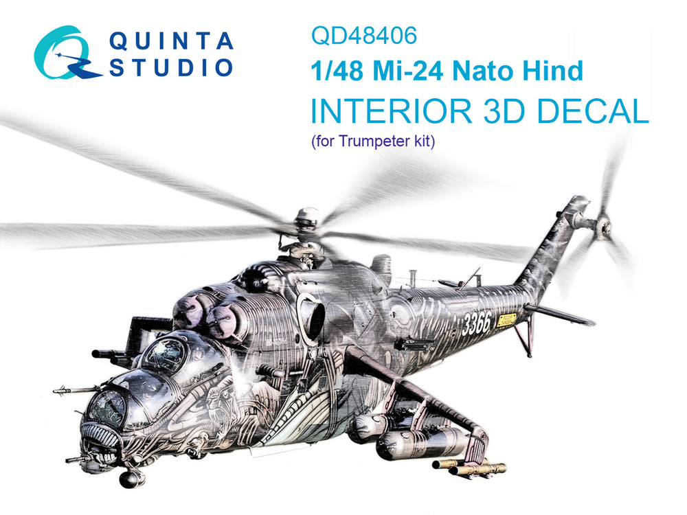 Quinta Studio QD48406 1:48 Mi-24D Hind-D 3D Interior Decal
