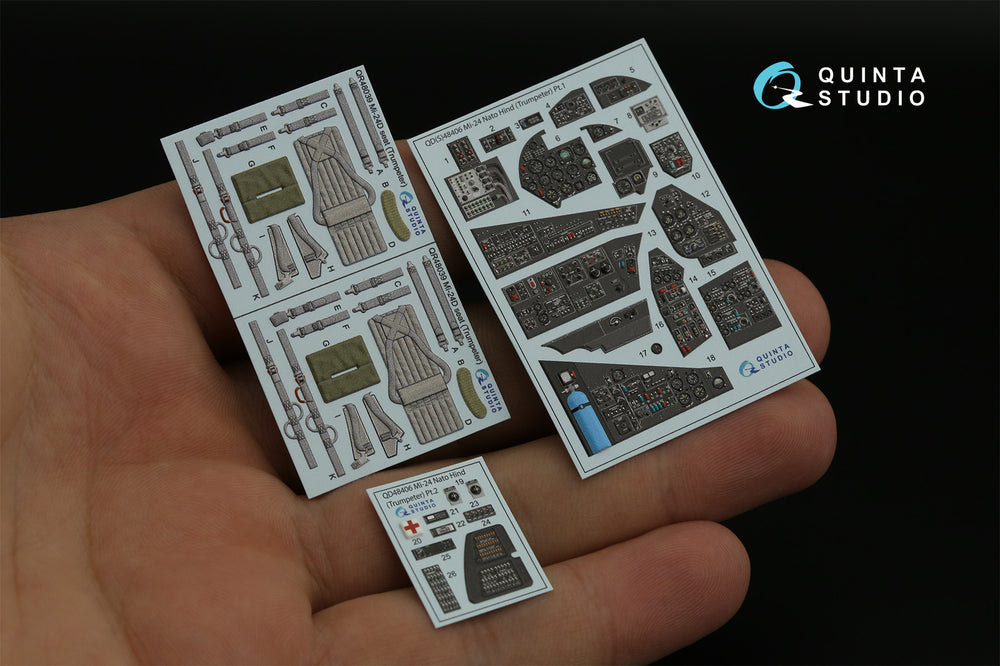 Quinta Studio QD48406 1:48 Mi-24D Hind-D 3D Interior Decal