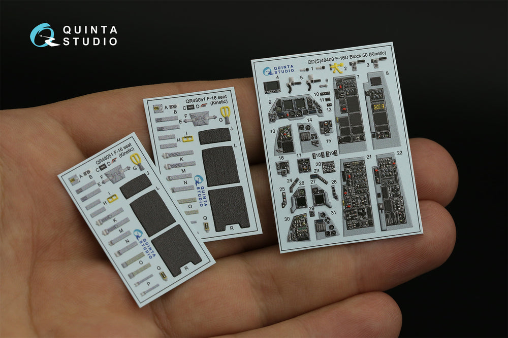 Quinta Studio QD48408 1:48 F-16D Block 50 3D Interior Decal