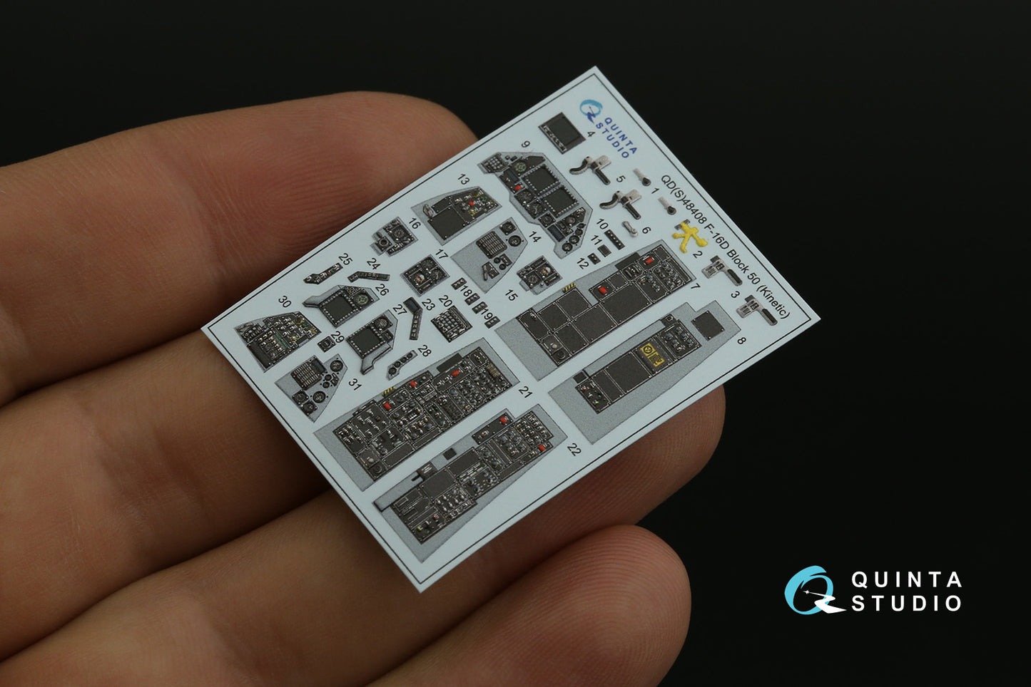 Quinta Studio QD48408 1:48 F-16D Block 50 3D Interior Decal