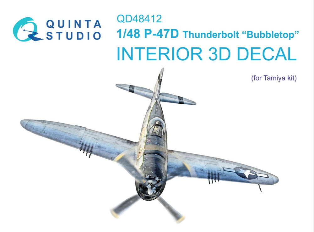 Quinta Studio QD48412 1:48 P-47D Bubbletop 3D Interior Decal