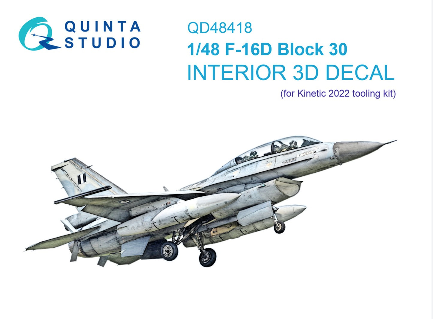 Quinta Studio QD48418 1:48 F-16D Block 30 3D Interior Decal