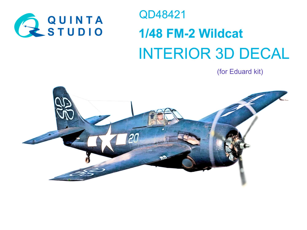 Quinta Studio QD48421 1:48 FM-2 Wildcat 3D Interior Decal