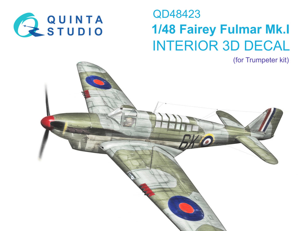 Quinta Studio QD48423 1:48 Fairey Fulmar Mk.I 3D Interior Decal