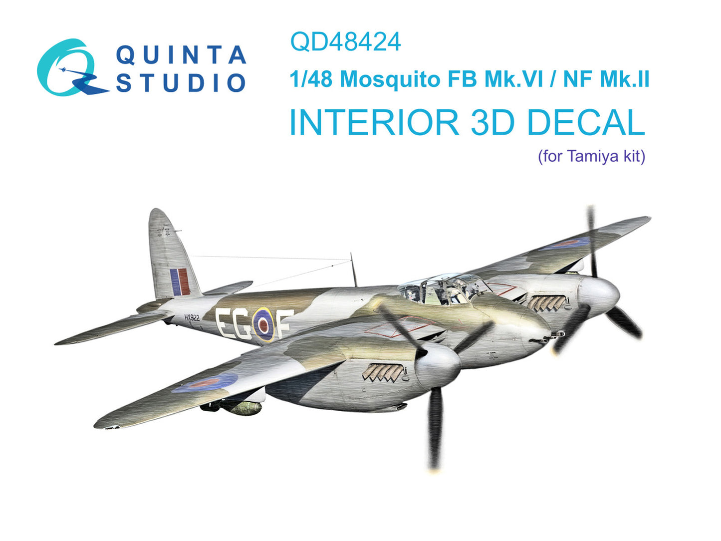 Quinta Studio QD48424 1:48 Mosquito FB Mk.VI/NF Mk.II 3D Interior