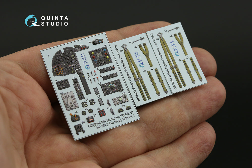 Quinta Studio QD48424 1:48 Mosquito FB Mk.VI/NF Mk.II 3D Interior