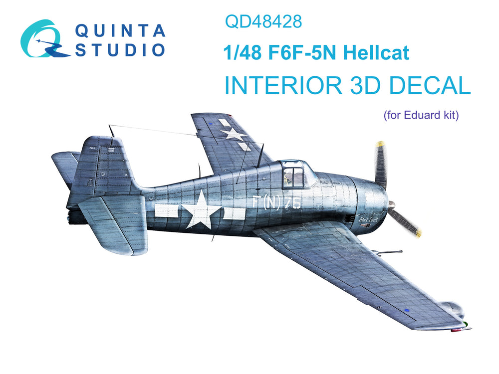 Quinta Studio QD48428 1:48 F6F-5N Hellcat 3D Interior Decal