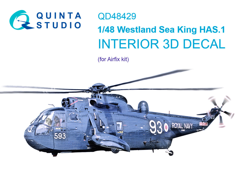 Quinta Studio QD48429 1:48 Sea King HAS.1 3D Interior Decal