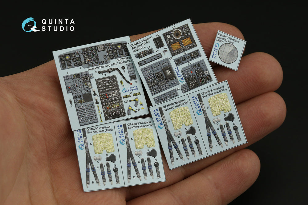 Quinta Studio QD48429 1:48 Sea King HAS.1 3D Interior Decal