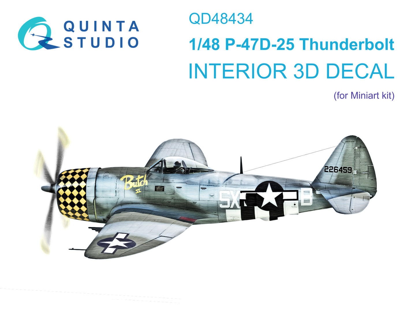 Quinta Studio QD48434 1:48 P-47D-25 Thunderbolt 3D Interior Decal