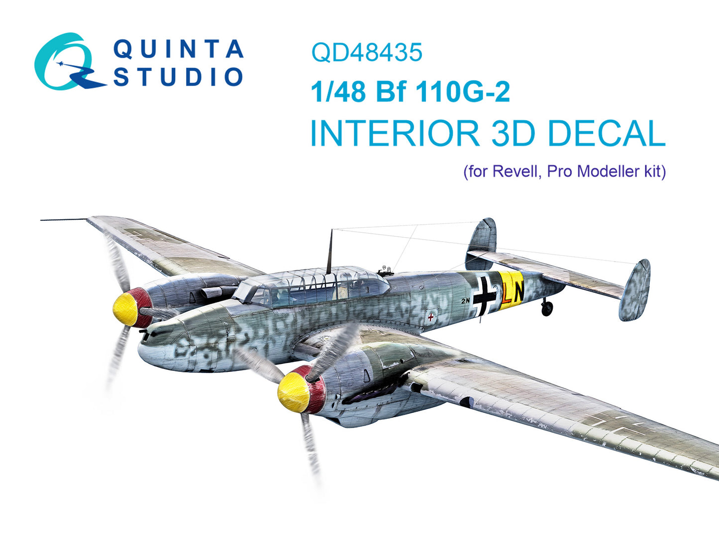 Quinta Studio QD48435 1:48 Bf-110G-2 3D Interior Decal