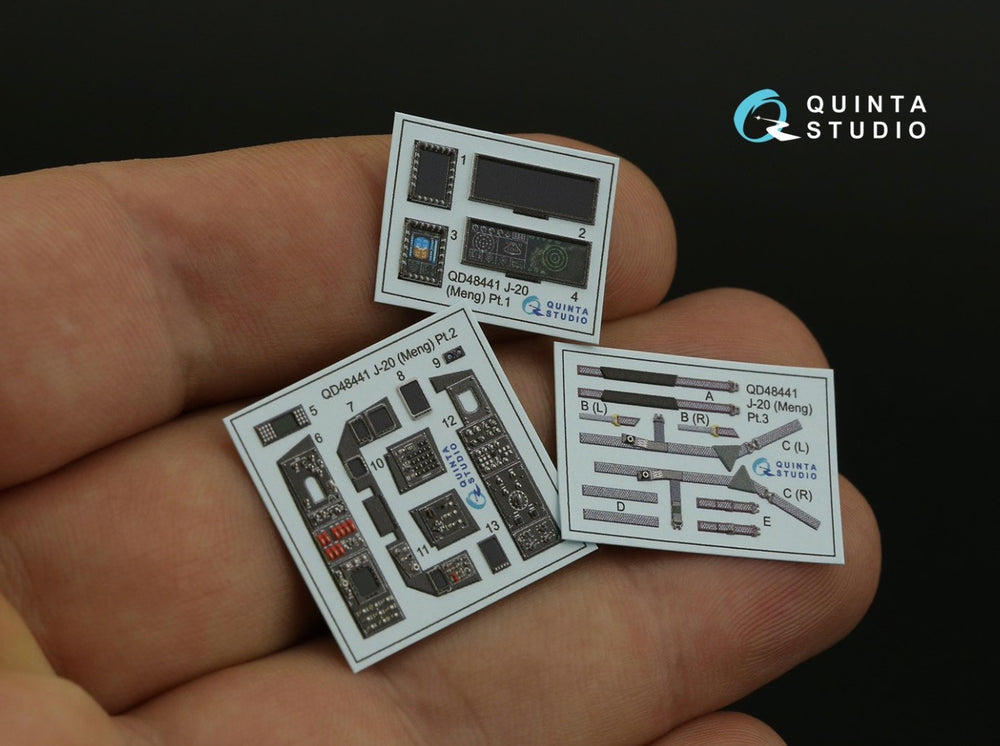 Quinta Studio QD48441 1:48 J-20 Stealth Fighter 3D Interior Decal