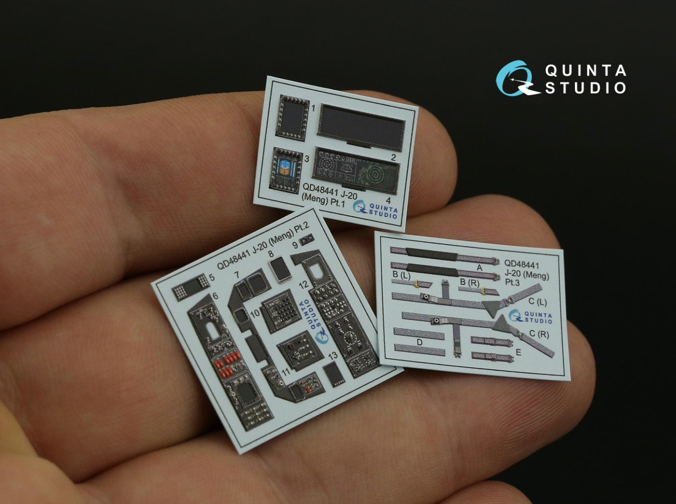 Quinta Studio QD48441 1:48 J-20 Stealth Fighter 3D Interior Decal