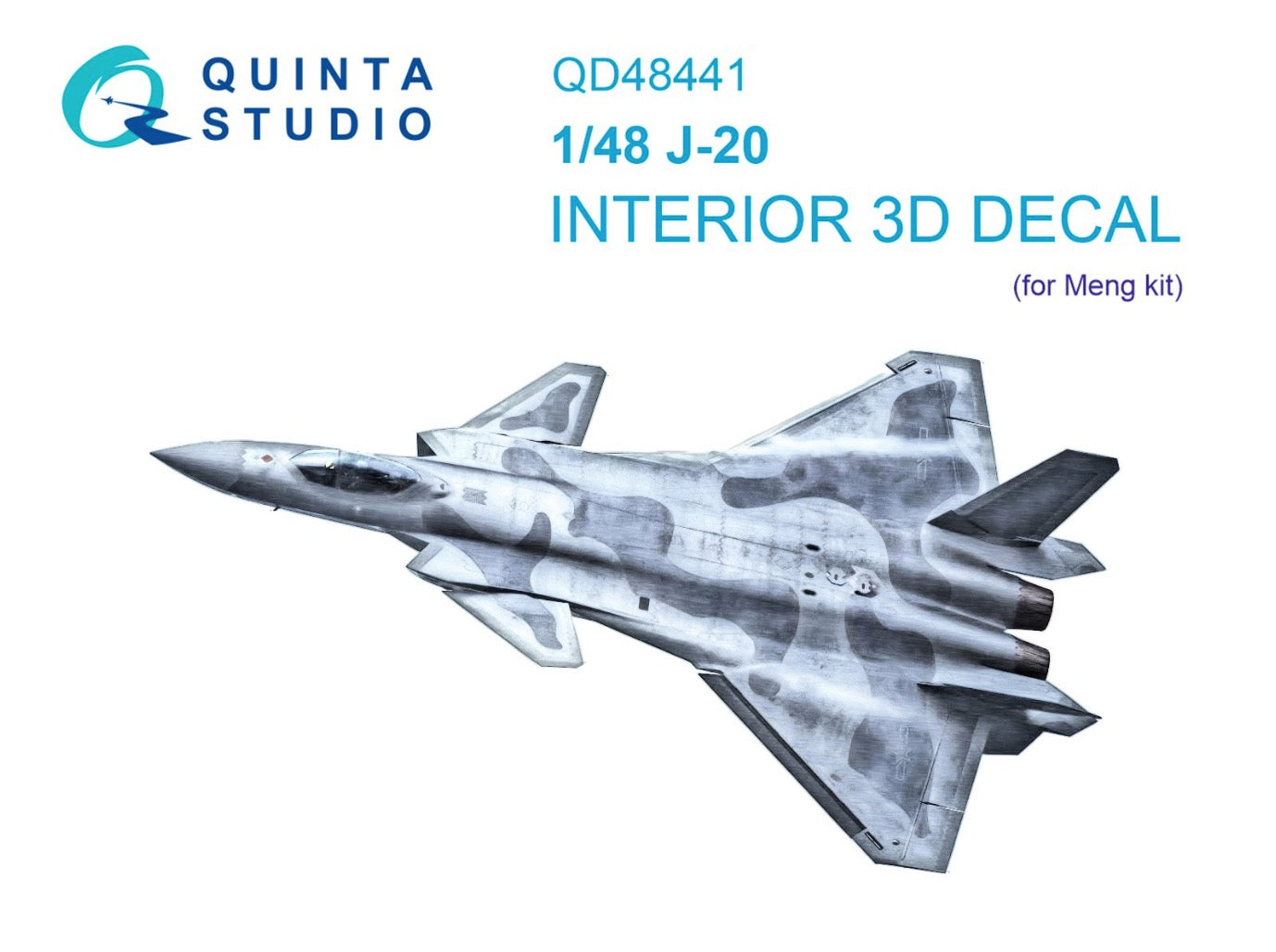 Quinta Studio QD48441 1:48 J-20 Stealth Fighter 3D Interior Decal