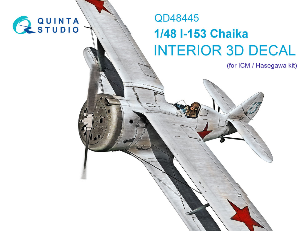 Quinta Studio QD48445 1:48 Polikarpov I-153 3D Interior Decal