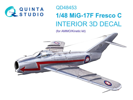 Quinta Studio QD48453 1:48 MiG-17F 3D Interior Decal
