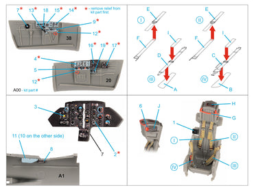Quinta Studio QD48453 1:48 MiG-17F 3D Interior Decal