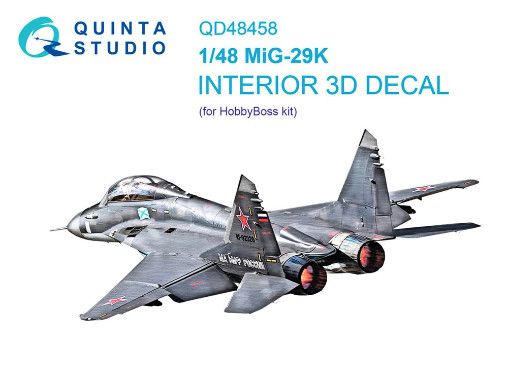 Quinta Studio QD48458 1:48 MiG-29K 3D Interior Decal